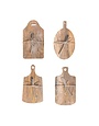 Mango Wood Cheese/Cutting Board with Handles & Canapé Knife, Assorted Styles