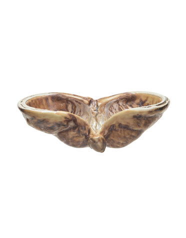 Stoneware Pod Shaped Dish, 5"x 3"