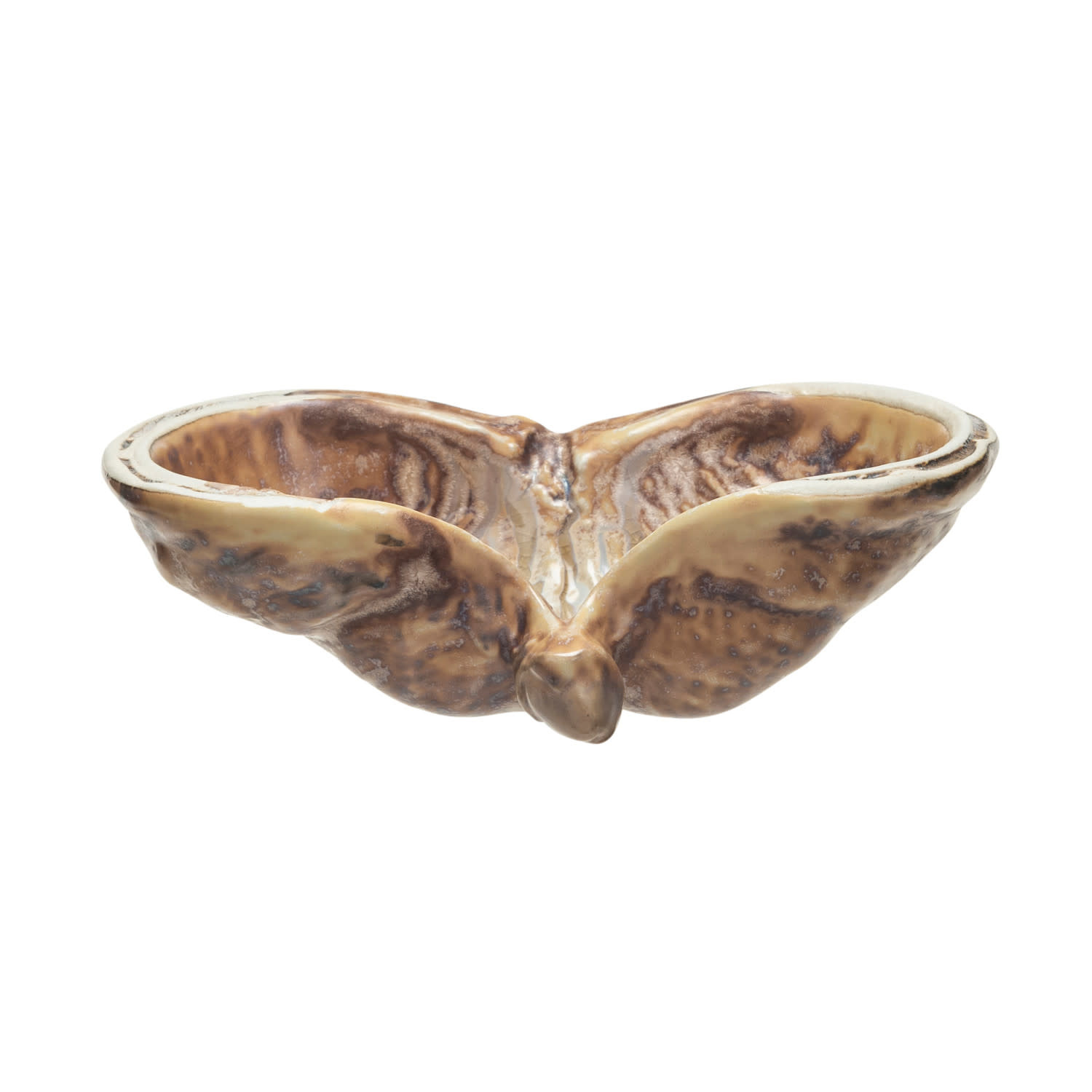 Stoneware Pod Shaped Dish, 5"x 3"