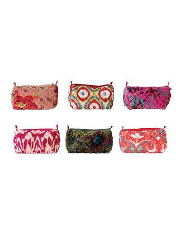 Zip Pouch with Interior Pockets, Assorted, 9"x 5"