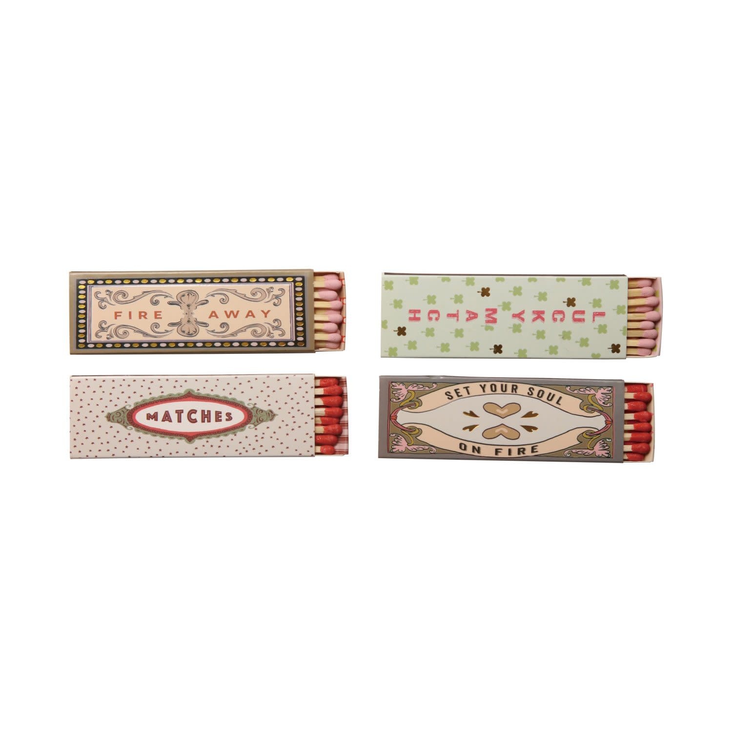 Safety Matches in Matchbox with Saying, Assorted
