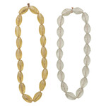 Glass Beads on Jute Cord, Sand, 11"