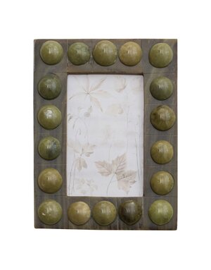 Marbled Resin Bobbin Photo Frame, Holds 4x6" Photo