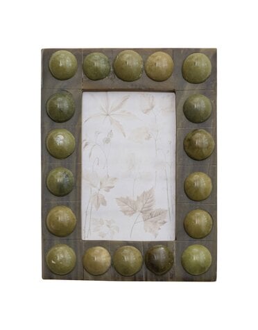 Marbled Resin Bobbin Photo Frame, Holds 4x6" Photo