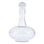 Etched Glass Decanter with Glass, 3.5 Quart