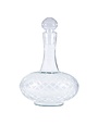 Etched Glass Decanter with Glass, 3.5 Quart