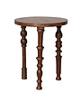 Mango Wood Side Table with Turned Legs, 18"Rnd x 22"