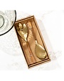 Gold & Wood Salad Set