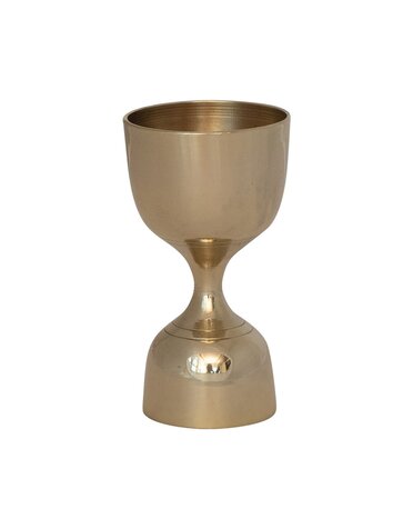 Brass Double Sided Cocktail Jigger, 1 oz/2 oz