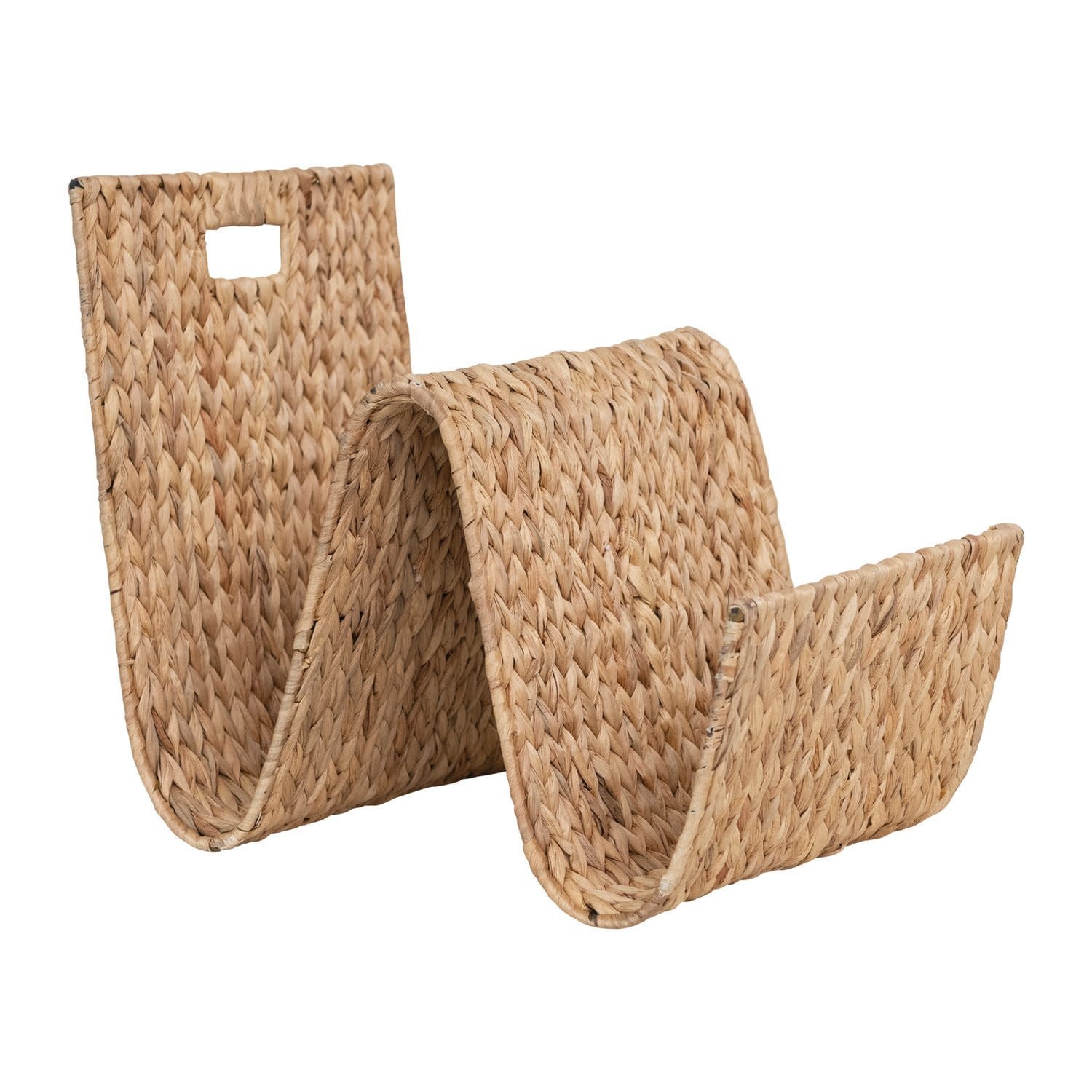 Hyacinth & Metal Tray/Magazine Holder, 20"x 16"