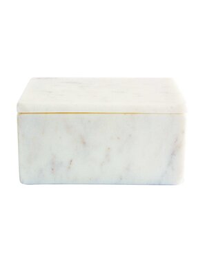 Marble Box with Lid, 6"x 4"