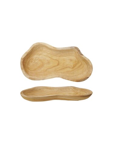 Decorative Paulownia Wood Tray, 17"x 9"