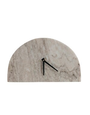 Half Circle Marble Mantel Clock, 10"x 6"