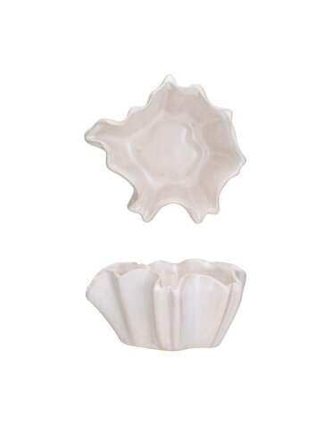 Stoneware Pleated Planter, 4"x 2"