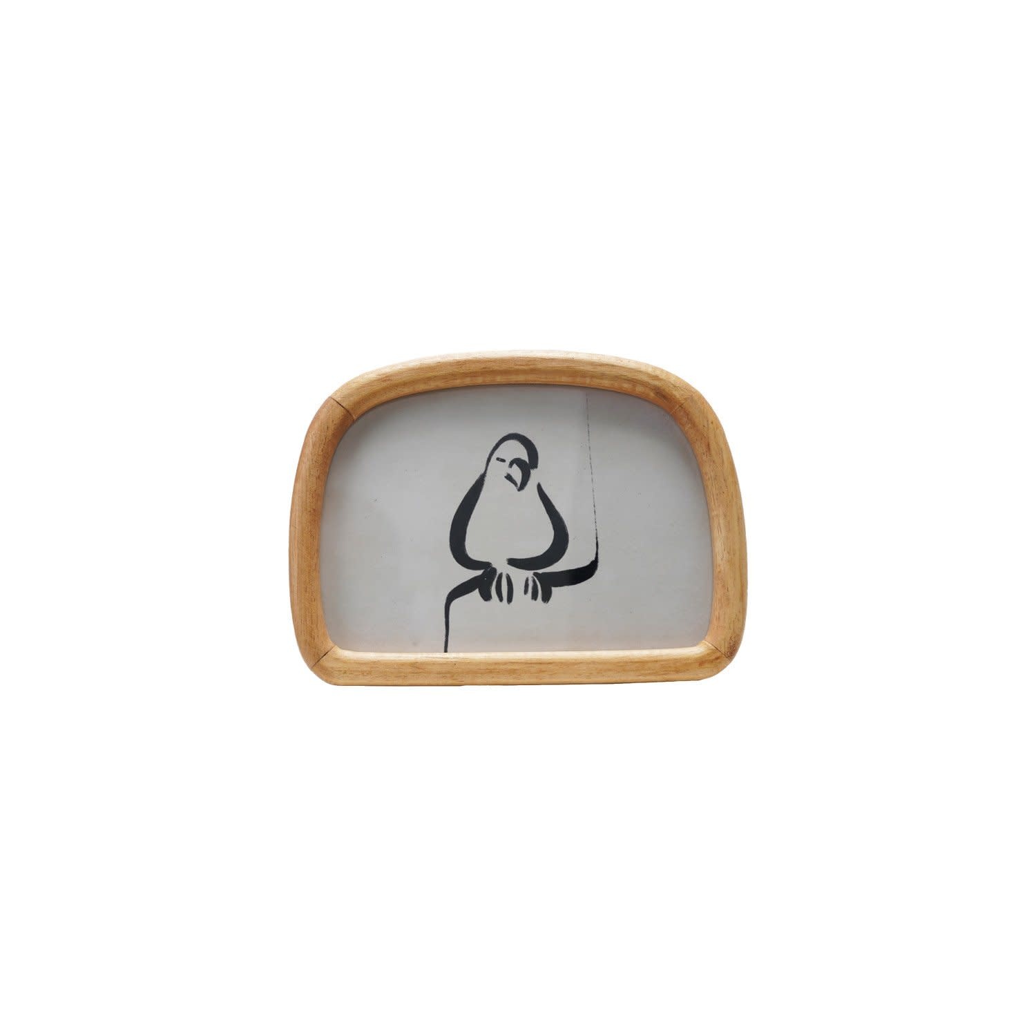 Rubberwood Arched Photo Frame, Holds 5"x 7" Photo