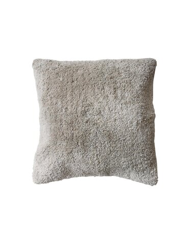 Cotton Tufted Pillow w/ Chambray Back, Sage, 20"