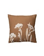 Linen Printed Pillow with Floral Image, 20 in.