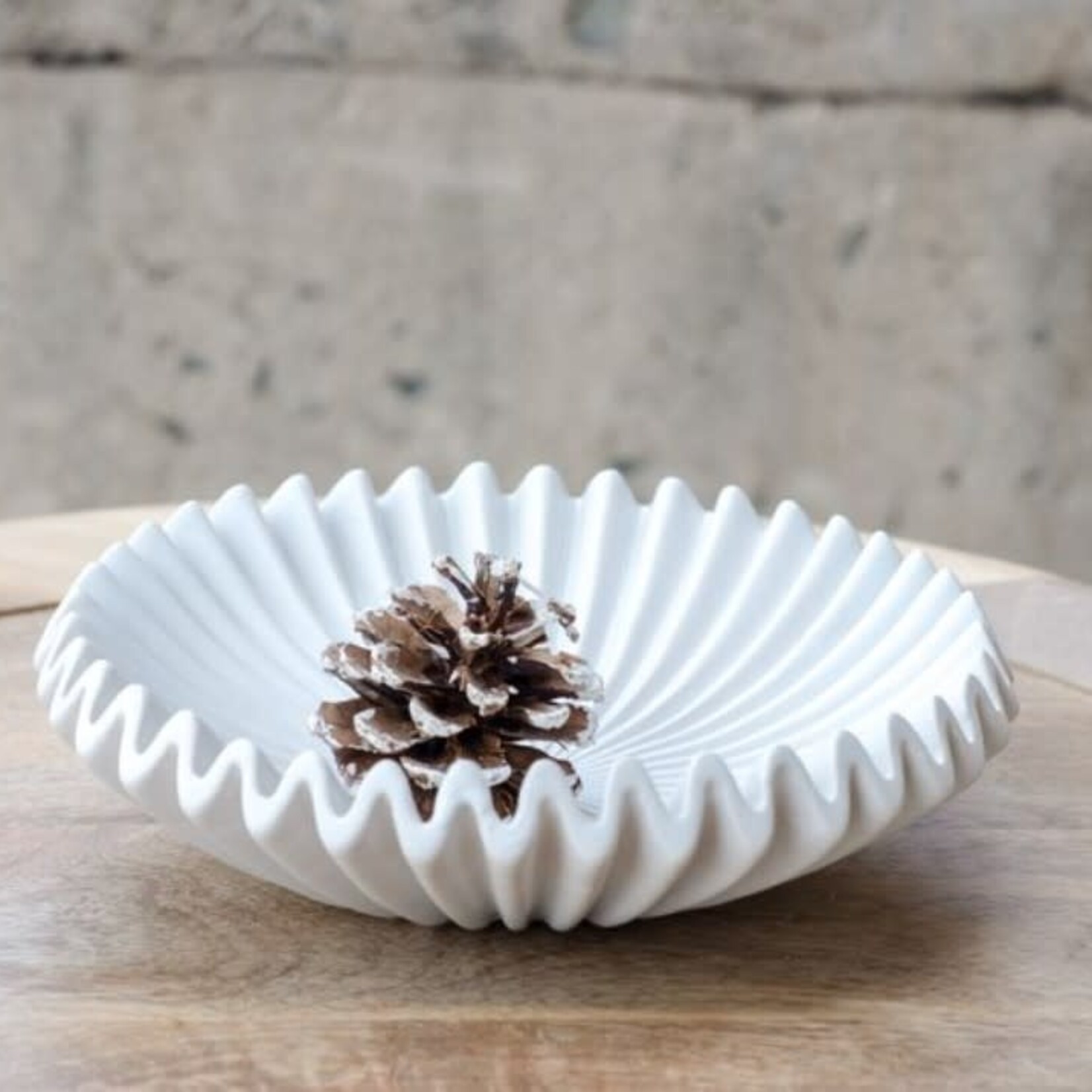 Matte White Deco Dish 8.5"