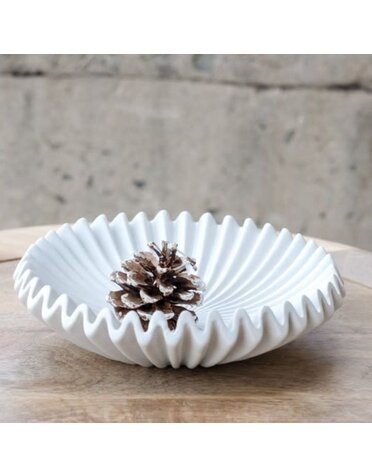 Matte White Deco Dish 8.5"