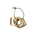 Square Gold Napkin Rings, Set of 4