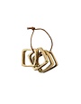 Square Gold Napkin Rings, Set of 4