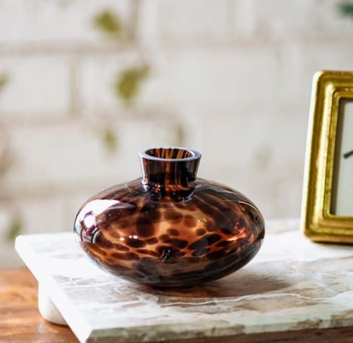 Brown Speckled Vase 5"
