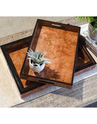 Burl Wood Grain Tray Medium