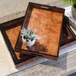 Burl Wood Grain Tray Small