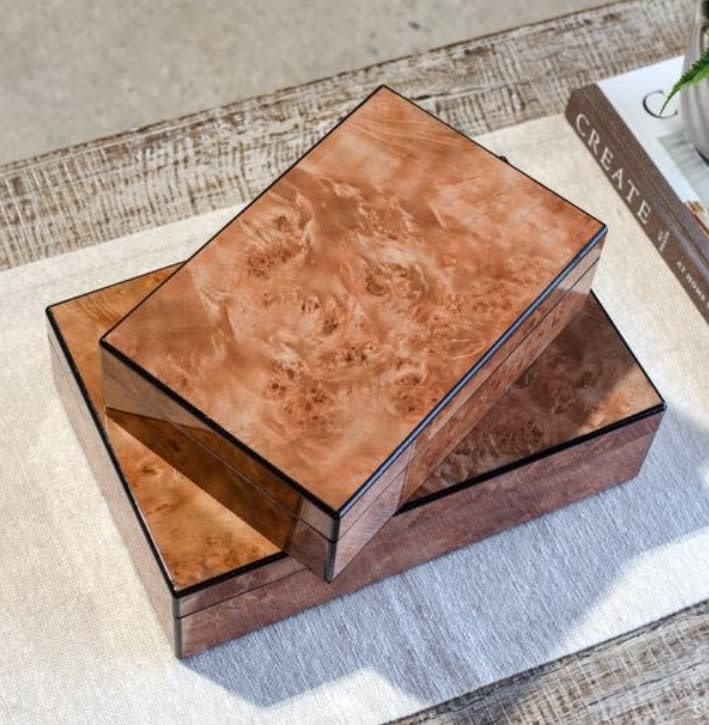 Burl Wood Grain Box Small