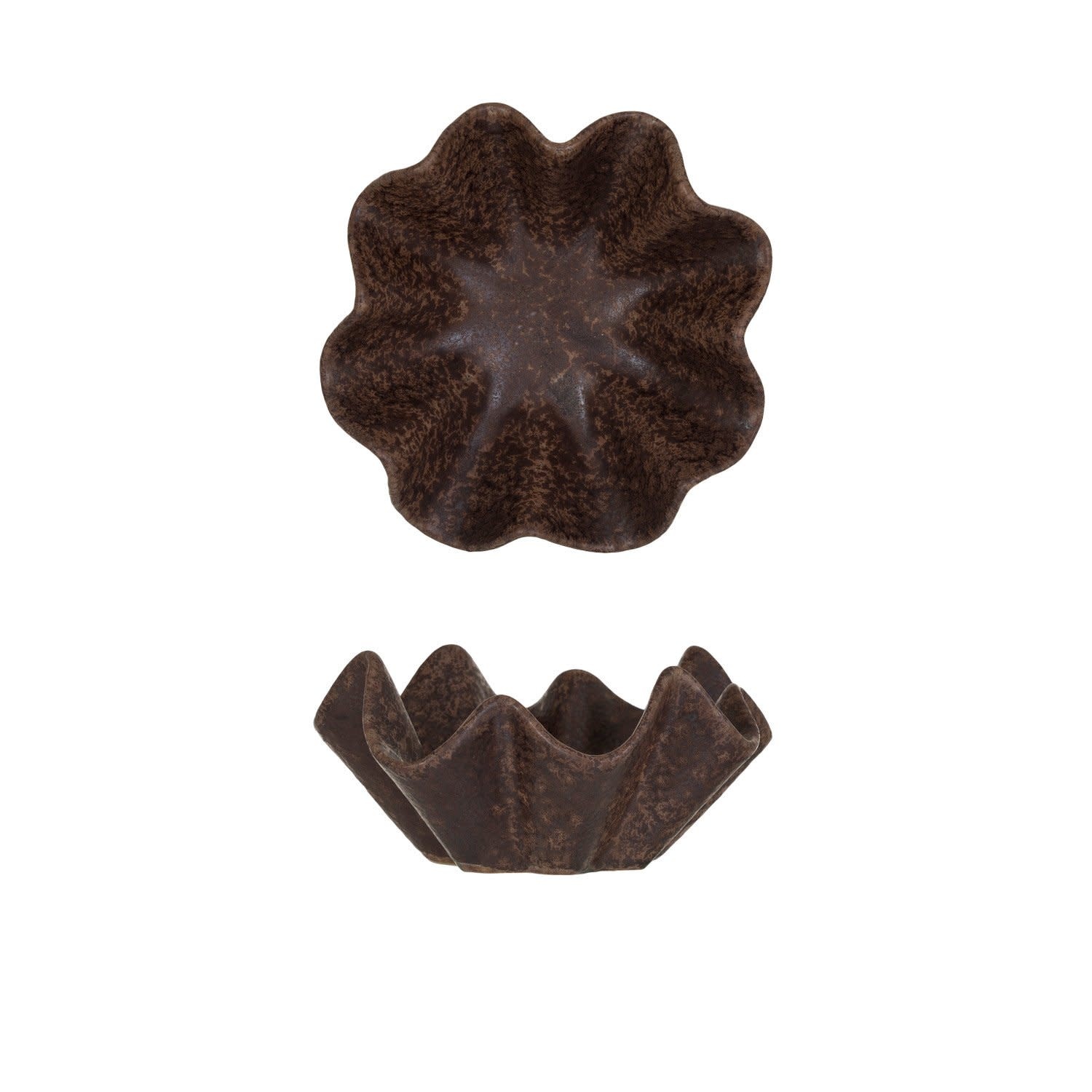 Pleated Stoneware Dish, 5.5"Rnd