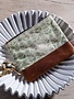 Green Floral Canvas Zip Pouch 10"