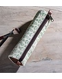 Green Floral Canvas Pencil Case 8.5"