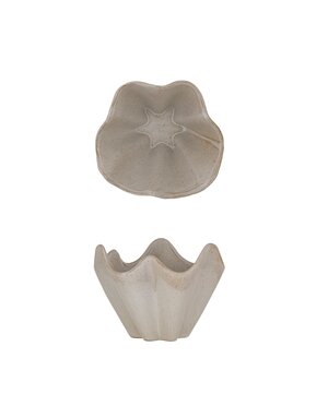 Stoneware Pleated Bowl, 7.5"Rnd