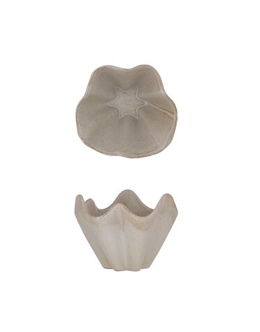 Stoneware Pleated Bowl, 7.5"Rnd