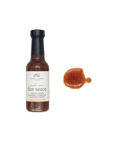 Peach + Onion Hot Sauce, 5 oz