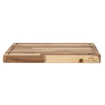 Acacia Wood End Grain Cheese/Serving Board with Laser Etched "Finch + Fennel" Logo, 19"x 14"