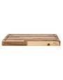 Acacia Wood End Grain Cheese/Serving Board with Laser Etched "Finch + Fennel" Logo, 19"x 14"