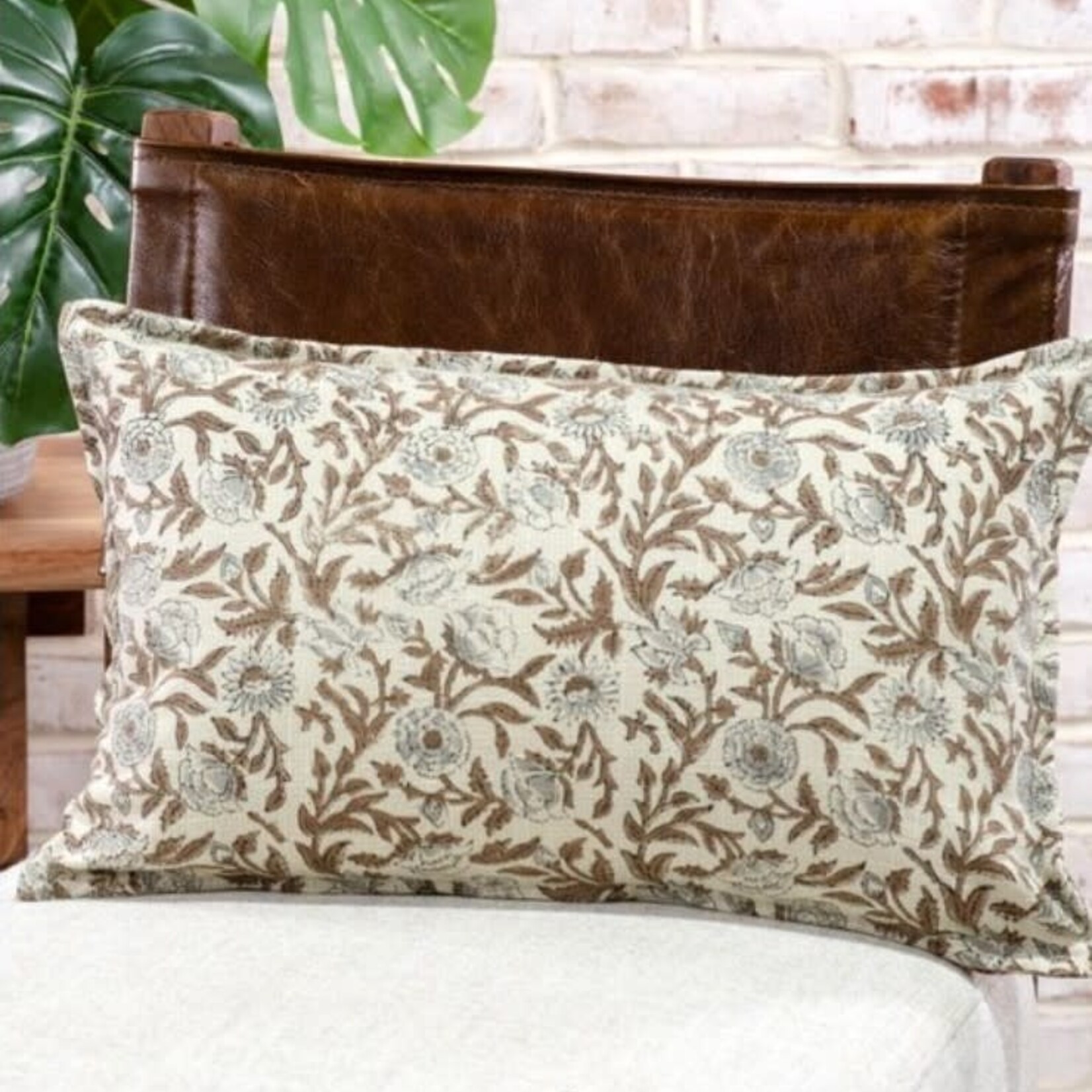 Floral Pattern Pillow 12 x 20
