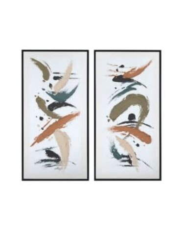 Calliope Framed Canvas, 31.6 X 61.6, Set of Two, Artwork available for Local Delivery or Pick Up