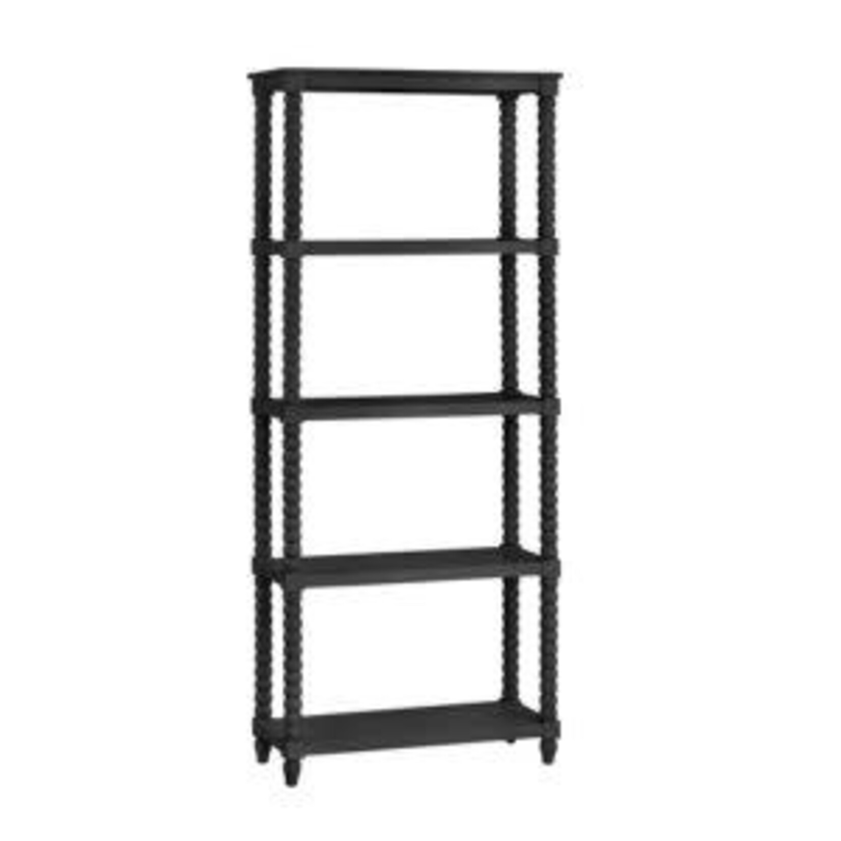 Meridian 4-Shelf Etagere, Black 31.5 X 13.75 X 76
