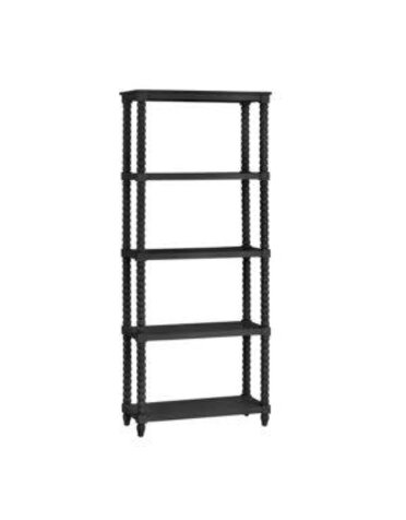 Meridian 4-Shelf Etagere, Black 31.5 X 13.75 X 76, Furniture Available for Local Delivery or Pick Up