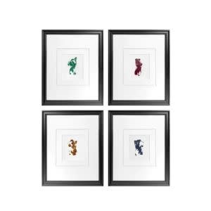 Traditional Torsos Framed Artwork, Set of Four, 32 X 26, Artwork available for Local Delivery or Pick Up