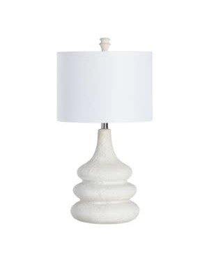 Ledger Volcanic Ceramic Table Lamp, Cream, 15 X 15 X 27, Lighting Available for Local Delivery or Pick Up