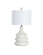 Ledger Volcanic Ceramic Table Lamp, Cream, 15 X 15 X 27, Lighting Available for Local Delivery or Pick Up