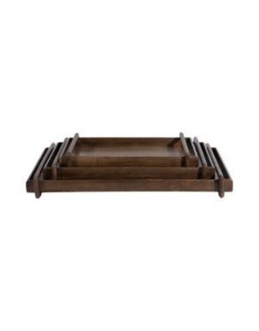 Kazu Wood Tray, Brown, Large, 26 in.