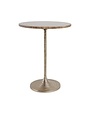 Twisted Marble Top Accent Table, Tan and Gold, 20 X 16, Furniture Available for Local Delivery or Pick Up