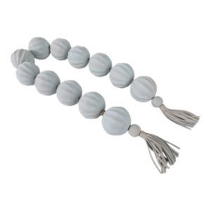 Newbridge Garland with Leather Tassel, Taupe, 53 in.