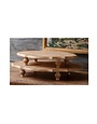 Oval Wooden Footed Serving Platform, Large, 19.88 X 15.38 X 3