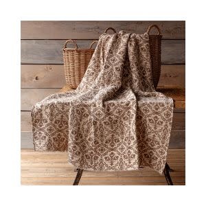 Millet Botanical Print Cotton Throw, 50 X 60 in.