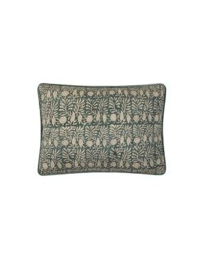 Block Print Leaf Squares Pillow, 20 X 14 in.